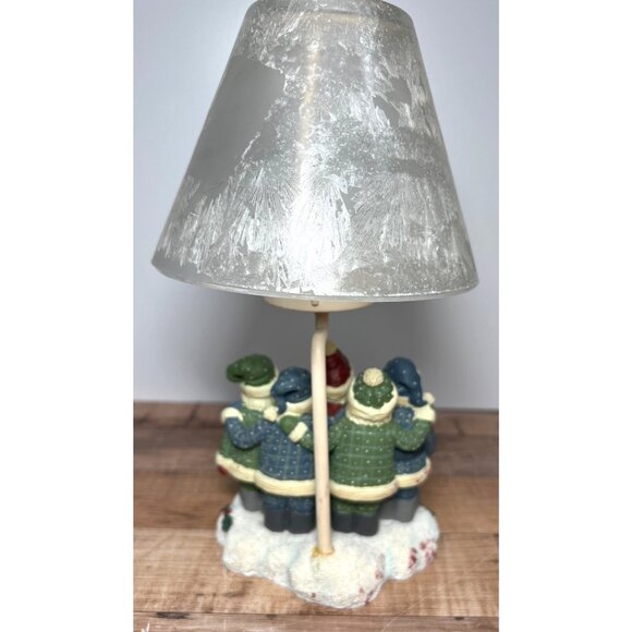 Vintage Santa Claus Christmas Candle Holder Lamp With Frosted Shade - Picture 4 of 11